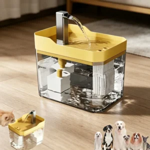 USB Automatic Cat Water Fountain - Live Circulation Dispenser with Removable Bowl, Pump & Water Filter, Silent Operation