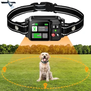 GPS Wireless Dog Fencing System - Electric dog fencing with GPS Electric Satellite Technology, Pet Fencing System Range 15~2000m