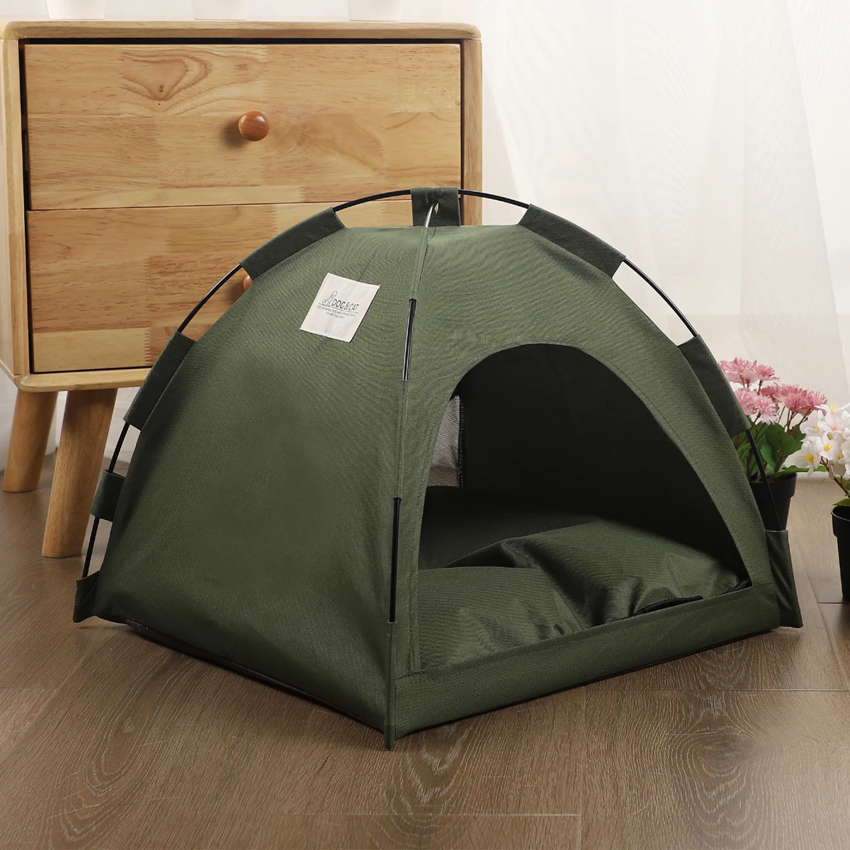 kf-S89aa8ce58a0c4e20bc5f55aefa25c3f7v Pet Tent Bed Cats House Supplies Products Accessories Warm Cushions Furniture Sofa Basket Beds Winter Clamshell Kitten Tents Cat - Image 5