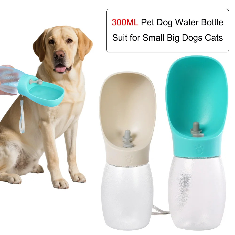 kf-S977f64af711a41d6ae2d8005844617dbZ Pet Dog Water Bottle 300ML Puppy Drinking Bowls For Small Medium Dogs Cats Hiking Portable Cat Feeder Golden Retriever Supplies