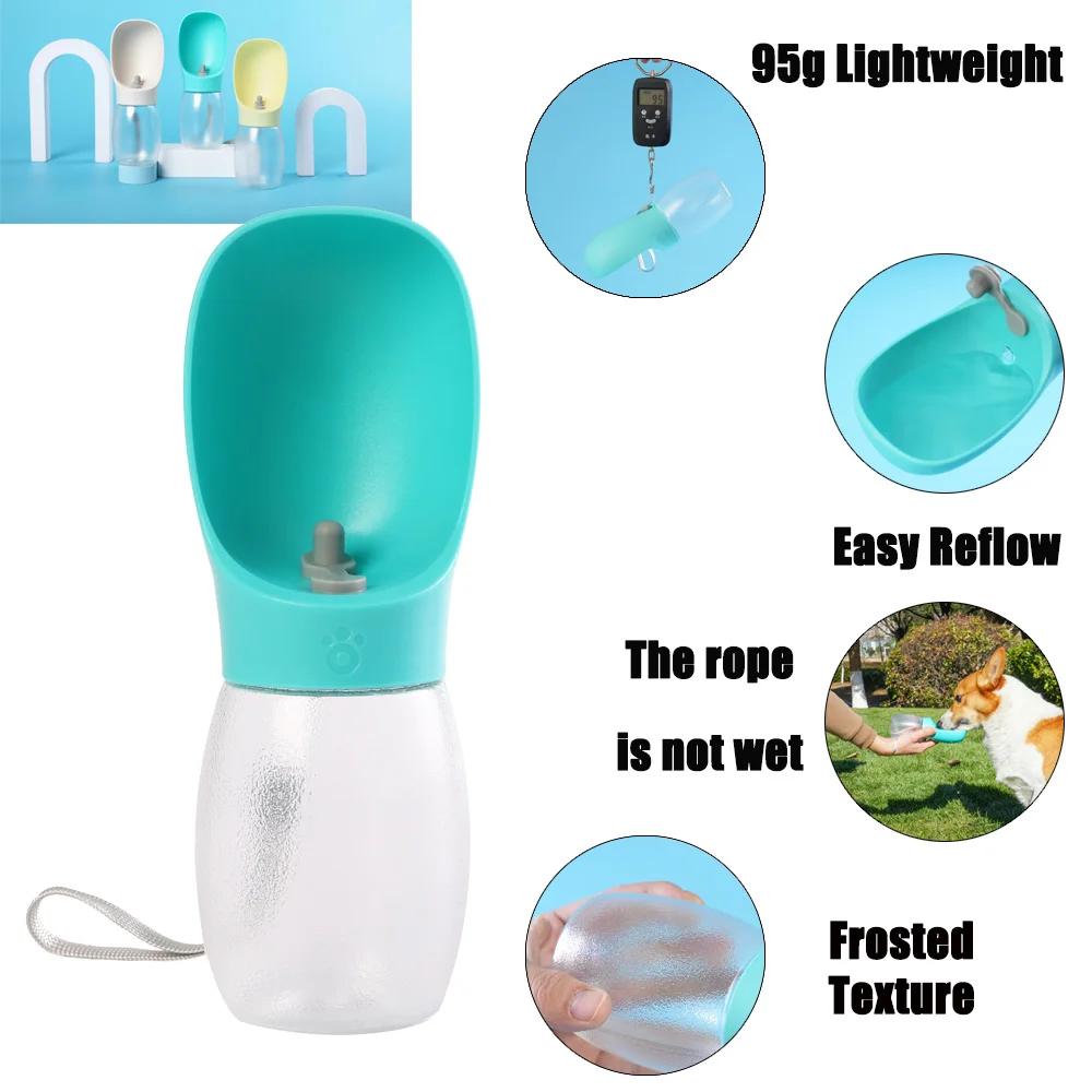 kf-Sa2669322214a41d080b28359a7b85493r Pet Dog Water Bottle 300ML Puppy Drinking Bowls For Small Medium Dogs Cats Hiking Portable Cat Feeder Golden Retriever Supplies - Image 2